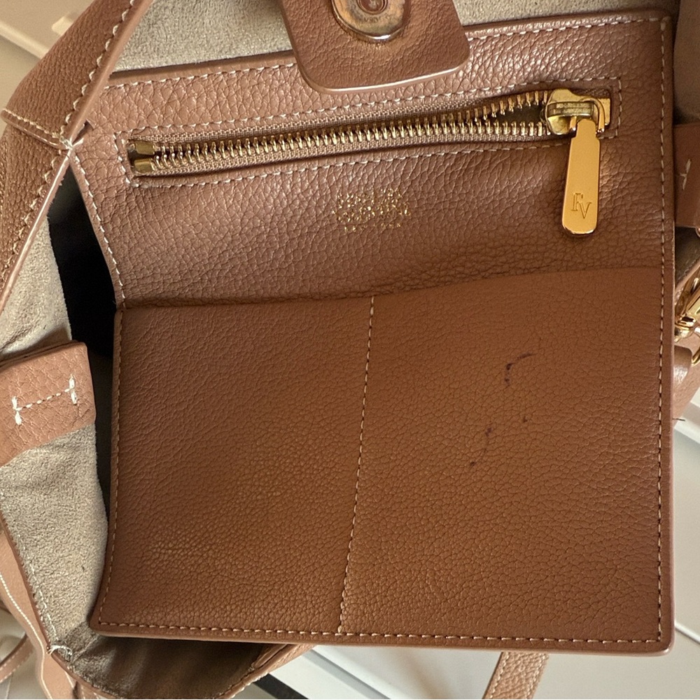Frances Valentine “June” Tan Leather Hobo Bag - Picture 9 of 13
